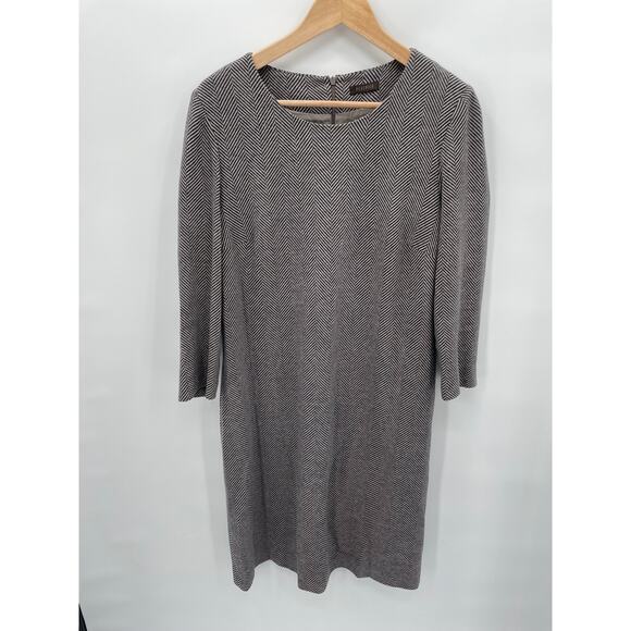 PESERICO Herringbone Shift Dress // 46 (US Size 10) - Picture 1 of 11